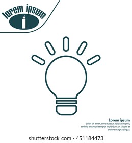 lightbulb line icon. vector design