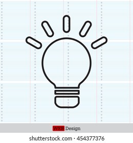 lightbulb line icon. vector design
