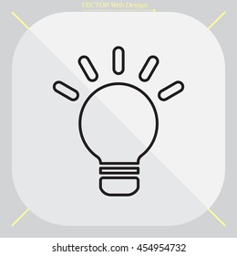 lightbulb line icon. vector design