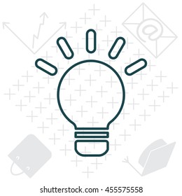 lightbulb line icon. vector design