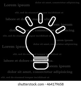 lightbulb line icon. vector design