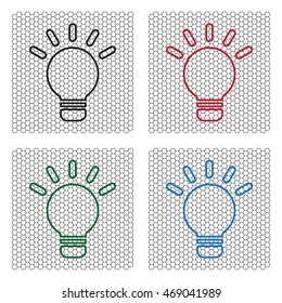 lightbulb line icon. vector design