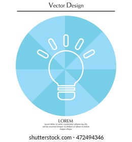 lightbulb line icon. vector design