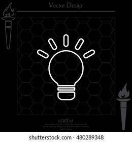 lightbulb line icon. vector design
