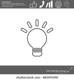 lightbulb line icon. vector design