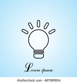 lightbulb line icon. vector design