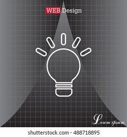 lightbulb line icon. vector design