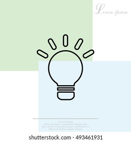 lightbulb line icon. vector design