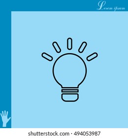 lightbulb line icon. vector design