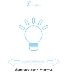 lightbulb line icon. vector design