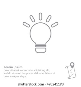 lightbulb line icon. vector design