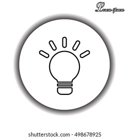lightbulb line icon. vector design