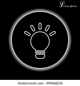 lightbulb line icon. vector design