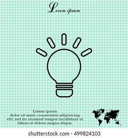 lightbulb line icon. vector design