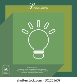 lightbulb line icon. vector design