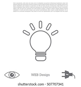lightbulb line icon. vector design