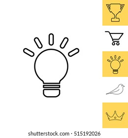 lightbulb line icon. vector design
