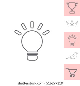 lightbulb line icon. vector design