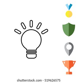 lightbulb line icon. vector design