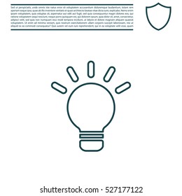 lightbulb line icon. vector design