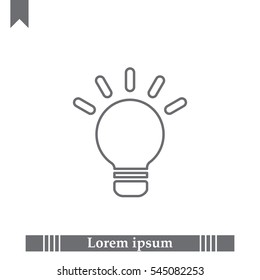 lightbulb line icon. vector design