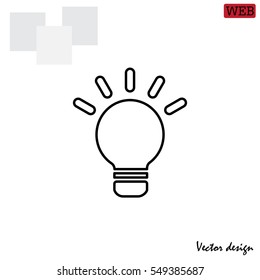 lightbulb line icon. vector design