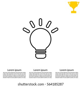 lightbulb line icon. vector design