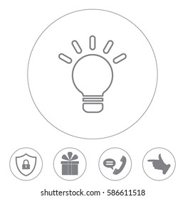 lightbulb line icon. vector design