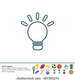 lightbulb line icon. vector design