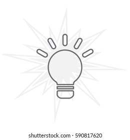 lightbulb line icon. vector design