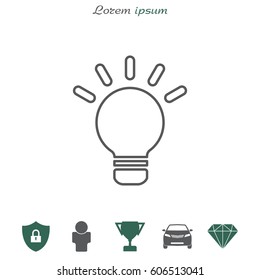 lightbulb line icon. vector design