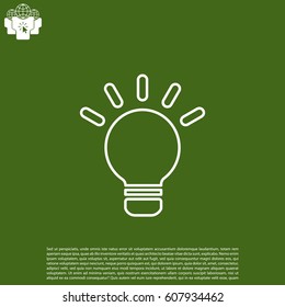 lightbulb line icon. vector design