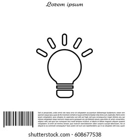 lightbulb line icon. vector design