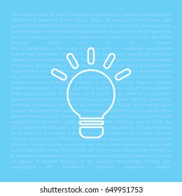 lightbulb line icon. vector design