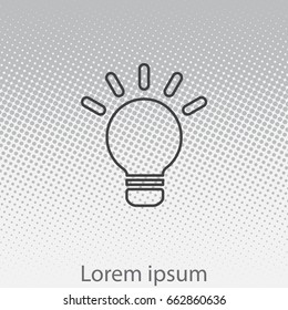 lightbulb line icon. vector design