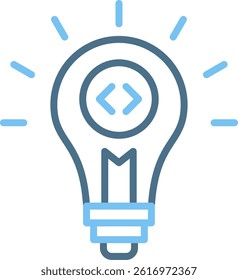 Lightbulb Line Two Colour Icon