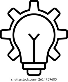 Lightbulb Line Vector Icon Design