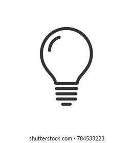 Lightbulb linear icon, electricity, idea symbol