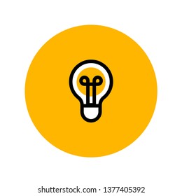 Lightbulb linear icon, symbol of idea
