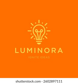 Lightbulb Logo – A creative lightbulb logo symbolizing ideas, innovation, and inspiration.