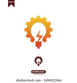 Diseño de logotipos de bombillas, logotipo de tecnología de símbolos creativos, diseño vectorial de bombillas
