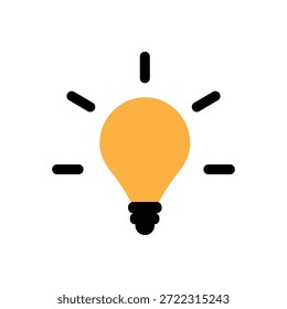 lightbulb logo icon illustration flat