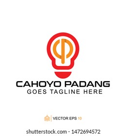 Lightbulb logo icon template, lightbulb logo vector element