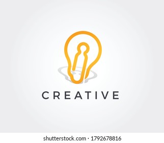 Lightbulb logo template. Lightbulb icon. Abstract lightbulb logo. Business logo template