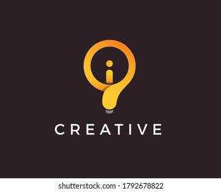 Lightbulb logo template. Lightbulb icon. Abstract lightbulb logo. Business logo template