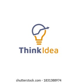 Lightbulb logo template. Lightbulb icon. Abstract lightbulb logo. Business logo template. Vector illustration