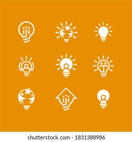 Lightbulb logo template. Lightbulb icon. Abstract lightbulb logo. Business logo template. Vector illustration