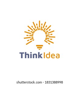 Lightbulb logo template. Lightbulb icon. Abstract lightbulb logo. Business logo template. Vector illustration