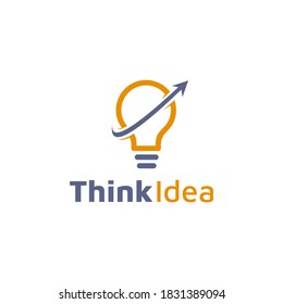 Lightbulb logo template. Lightbulb icon. Abstract lightbulb logo. Business logo template. Vector illustration