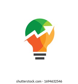 Lightbulb logo template vector icon design